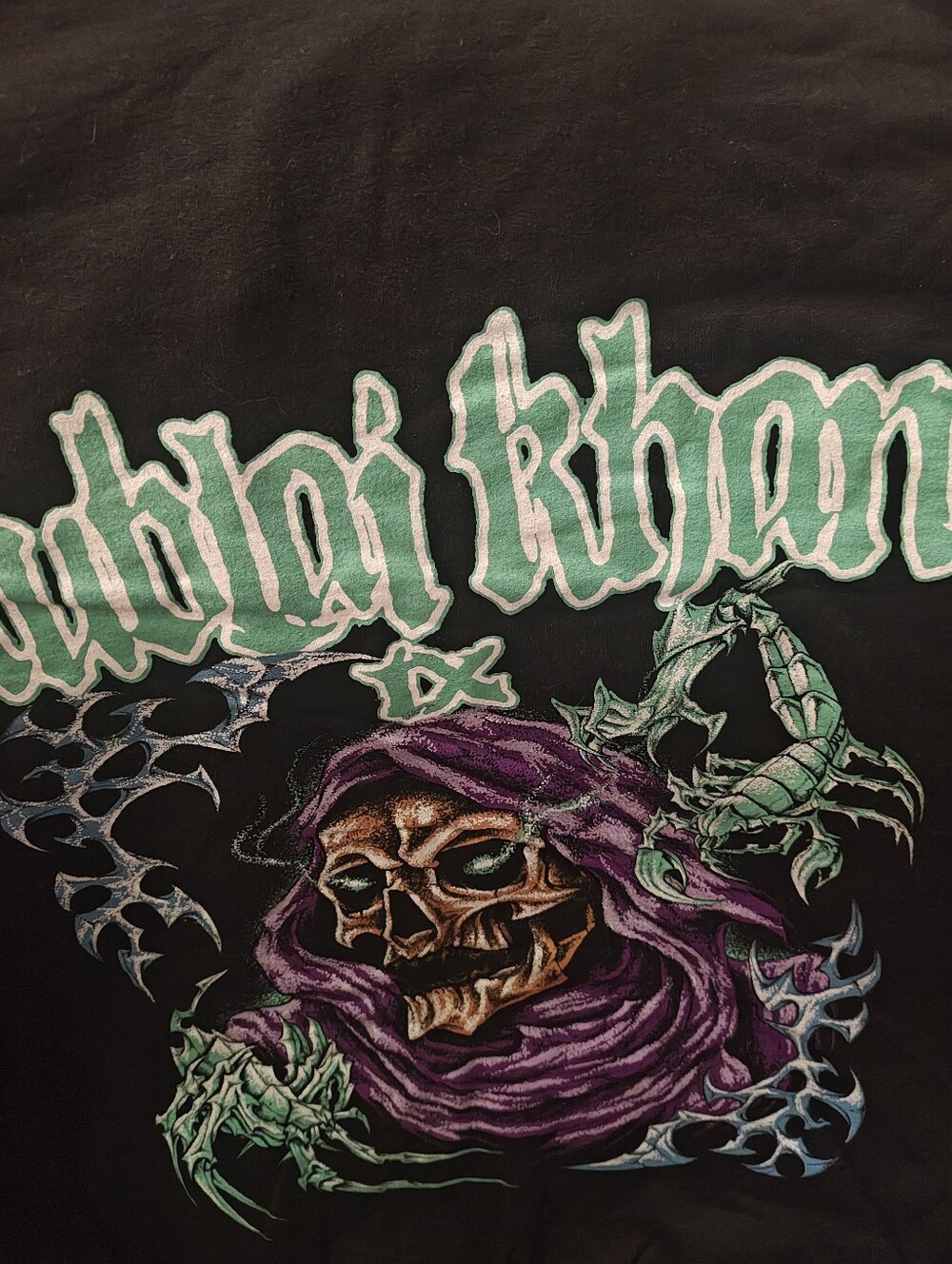 Kublai Kahn Graphic Skull Hoodie Kangaroo Pouch New No Tags XL - Picture 5 of 5